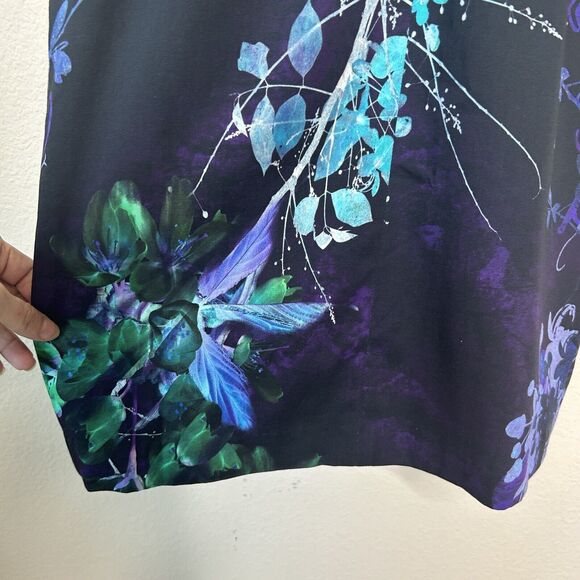 Black Halo Jevette Supersonic Black Floral Sheath Dress 4 - Picture 9 of 10